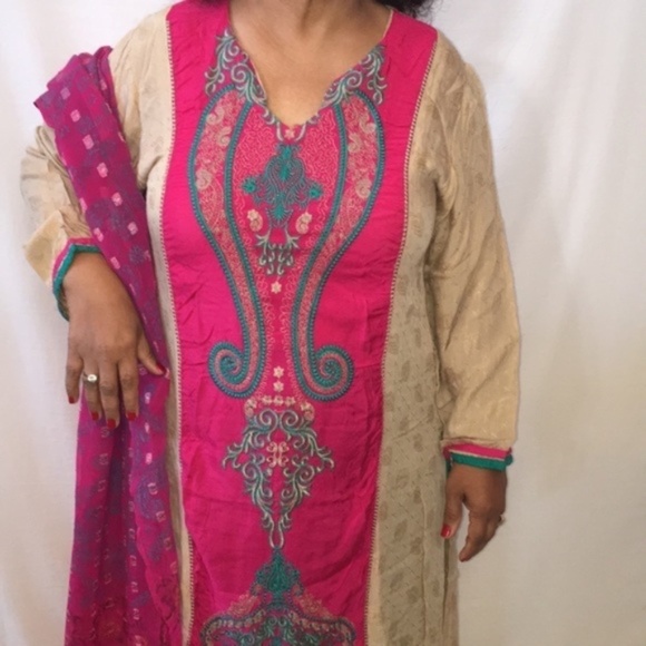 Indian Pakistani Salwar Kurti Outfit Large - Picture 4 of 13